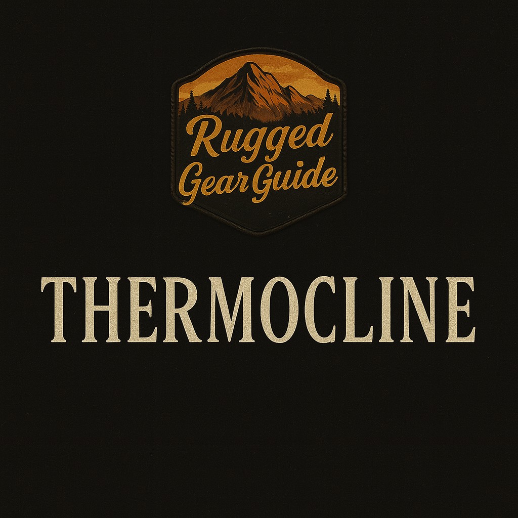 Rugged Gear Guide logo with thermoclines underneath